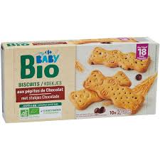 CARREFOUR BABY BIO Biscuits Croissance Pépites Chocolat 200g