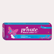 SANITA PRIVATE Serviettes Hygiéniques Maxi Nuit Lot de 9