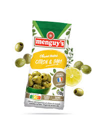 MENGUY'S Olives Vertes Citron et Thym 170 g