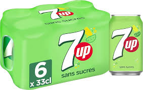 7UP ZERO Boisson Gazeuse Sans Sucre Canette 33 cl