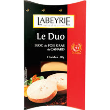 LABEYRIE Bloc de Foie Gras de Canard Duo Festif 2x40 g