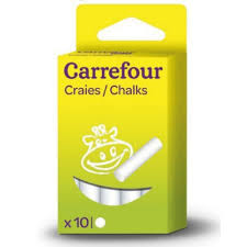 CARREFOUR Craies Blanches Lot de 10