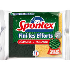 SPONTEX Éponges Fini Les Efforts Pack de 2