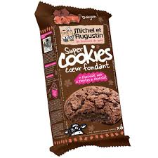 MICHEL & AUGUSTIN Super Cookies Cœur Fondant Chocolat Noir-Pépites 180g