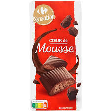 CARREFOUR Chocolat Noir Fourré Mousse 160g