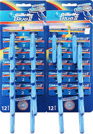 GILLETTE Blue 2 Plus Rasoirs Lot de 24