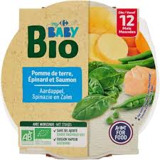 CARREFOUR BABY BIO Assiette Épinard Saumon 12m+ 230g