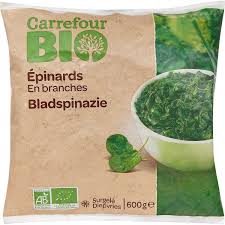 CARREFOUR BIO Épinards en Branches Surgelés 600g