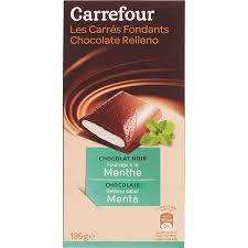 CARREFOUR Chocolat Noir Fourré Menthe 135g