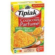 TIPIAK Couscous à l'Huile d'Olive et Ail Rôti 2x175 g