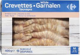 CARREFOUR Crevettes Sauvages 12/16 400g Surgelées