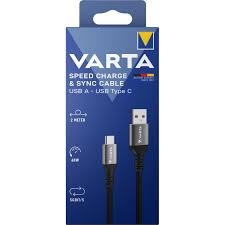 VARTA Câble de Charge Rapide USB A vers Type C