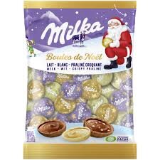 MILKA Boules Chocolat Lait, Blanc & Praliné