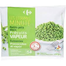 CARREFOUR Petits Pois Extra Fins Précuits Vapeur Surgelés 750g