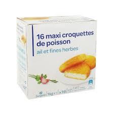 PP BLANC Croquettes de Poisson Ail et Fines Herbes 16x62,5 g