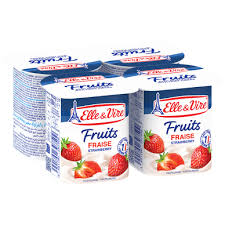 ELLE & VIRE Dessert Lacté Fraise 4x125g