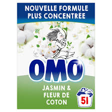 OMO Lessive Jasmin & Fleur de Coton 51 Mesures