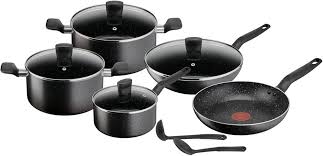 TEFAL Super Cook Dark Stone Set 11 Pièces B491SB85