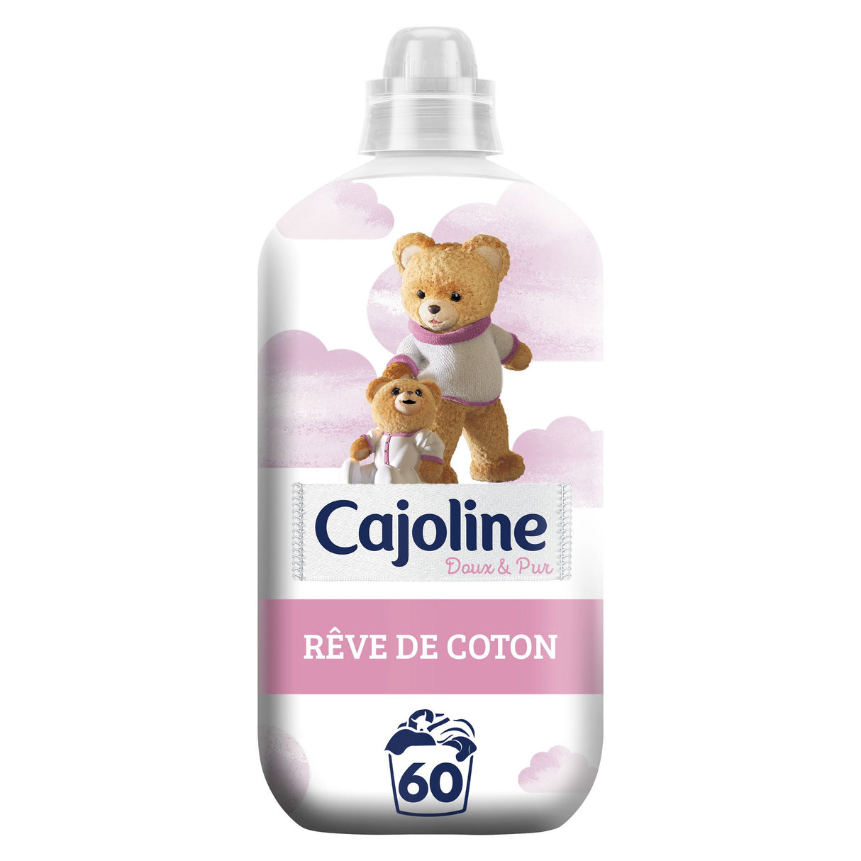 CAJOLINE Adoucissant Rêve de Coton 60 Lavages 1,38 L