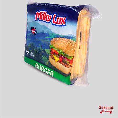 MILKY LUX Fromage Fondu Cheddar Pack de 12 Portions 200g