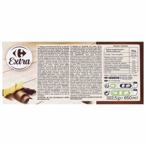 CARREFOUR Feuilletés aux 3 Chocolats 322g