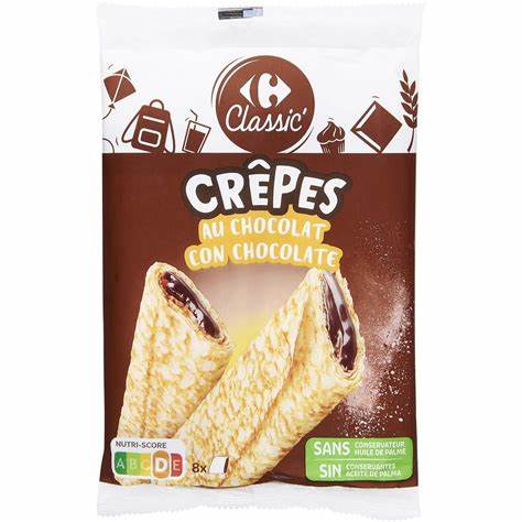 CARREFOUR Crêpes Fourrées au Chocolat Pack de 8 256 g