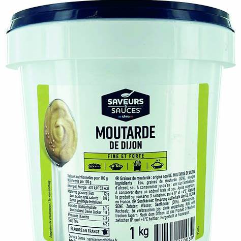 BONNA Moutarde de Dijon Pot 1kg