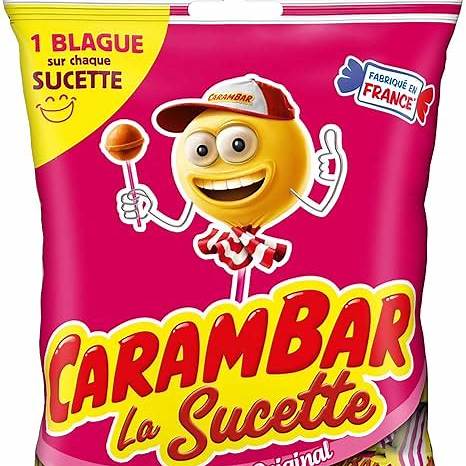 CARAMBAR Sucettes au Caramel Format Familial 156 g