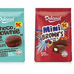 DULCESOL Mini Brownies à la Crème 7 Pièces 154g Décongelé