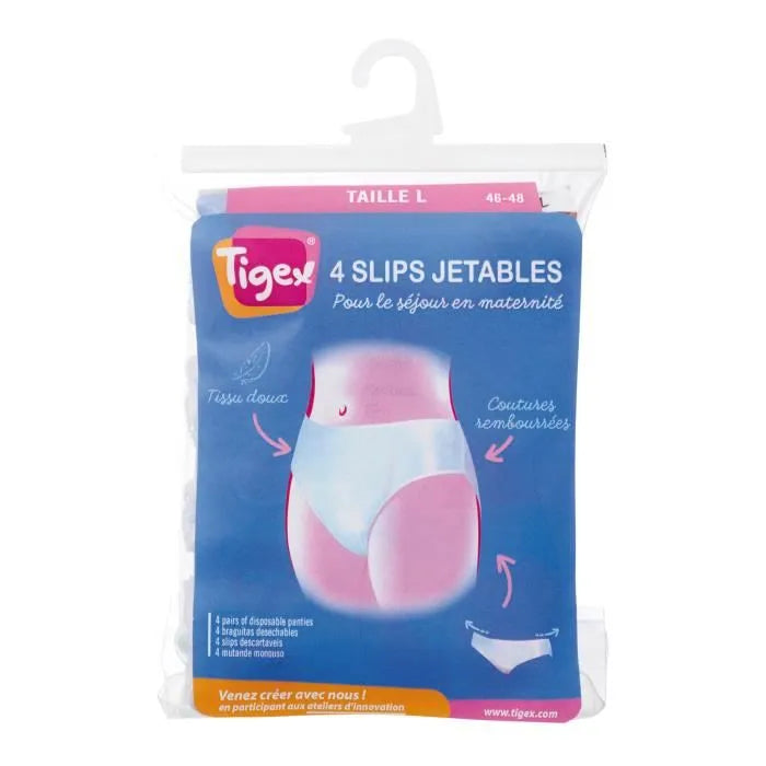 TIGEX Slips Jetables Taille L Lot de 4