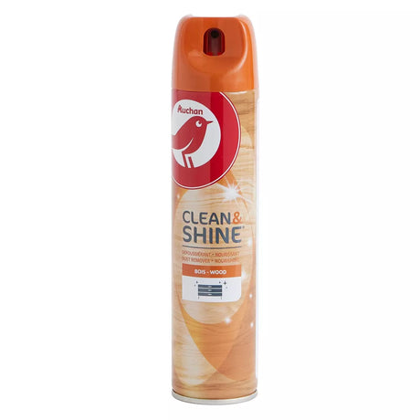 AUCHAN Spray dépoussiérant et nourrissant pour meubles en bois 300ml