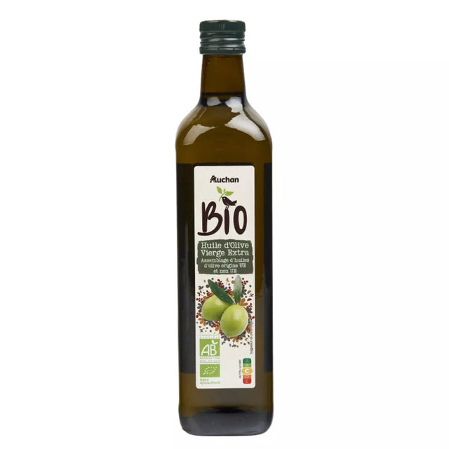 AUCHAN BIO Huile d'olive vierge extra extraite à froid 75cl