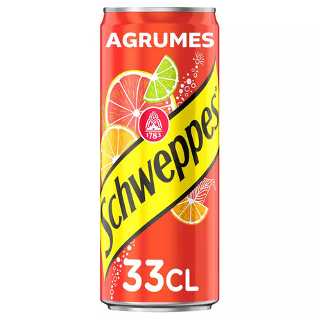 SCHWEPPES Boisson gazeuse aux agrumes boîte slim 33cl