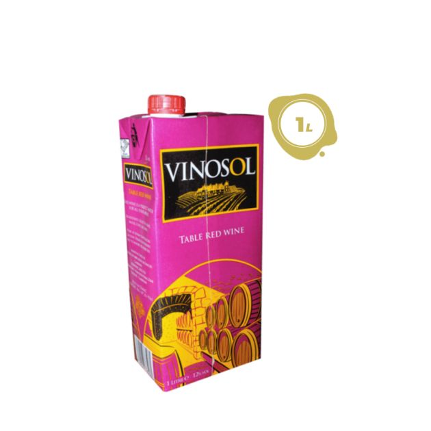 VINOSOL Vin Rouge en Brique 1 L