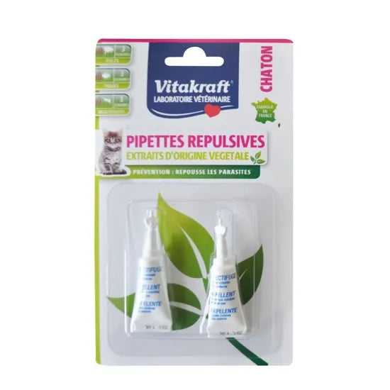 VITAKRAFT Pipettes Répulsives Chat 2x2ml